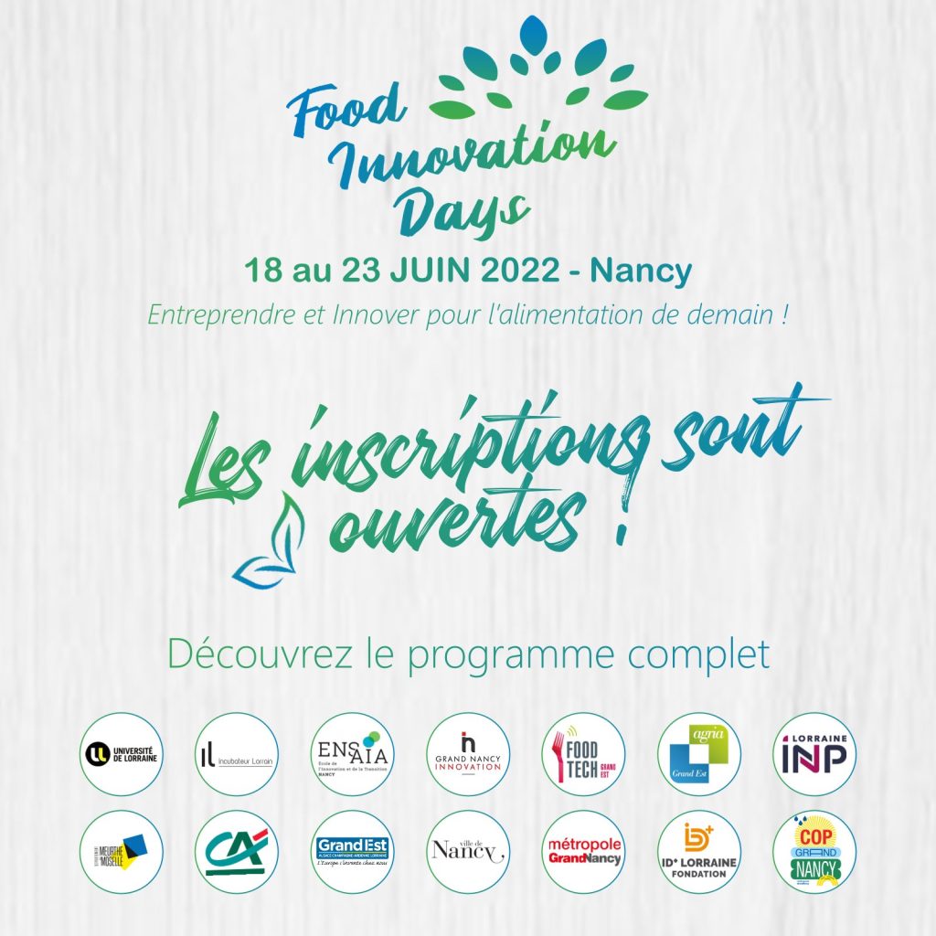Inscriptions ouvertes pour les Food Innovation Days 2022