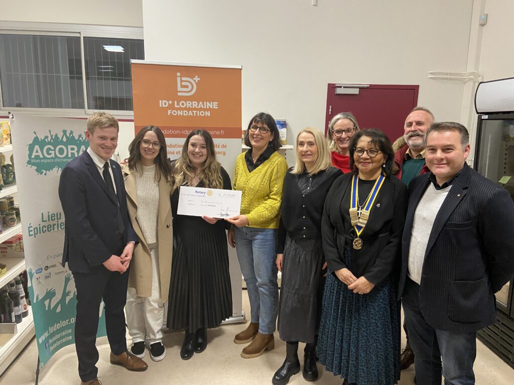 Remise chèque Fédélor Rotary Club Nancy Majorelle