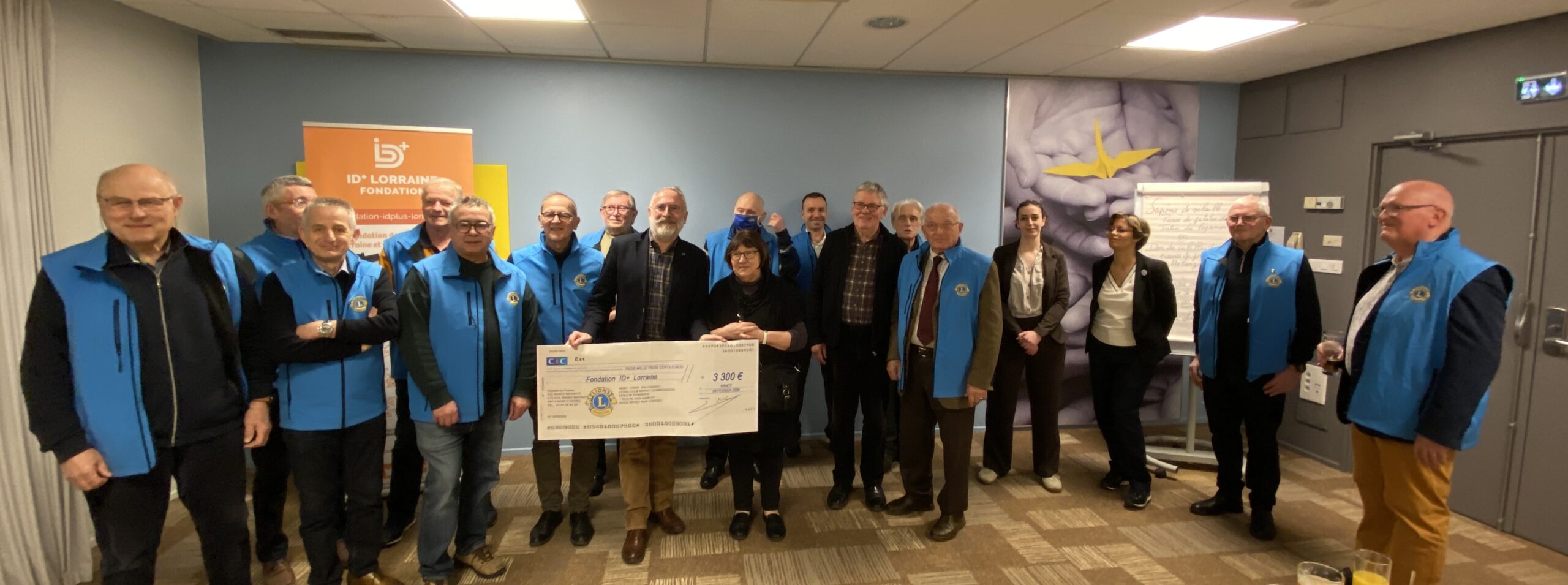 Remise chèque Lions Club Nancy Commanderie Faridol